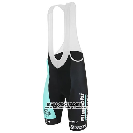 2019 Maillot Ciclismo Bianchi Countervail Noir Vert Manches Courtes et Cuissard